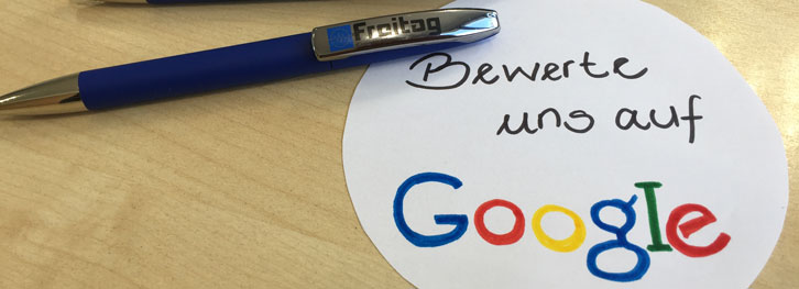 Bewerte uns auf Google